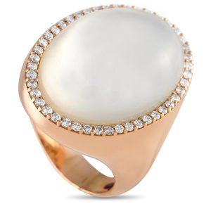 Roberto Coin 18K Roségold 0,55ct Diamant und Perlmutt Ring -122623 – RC01