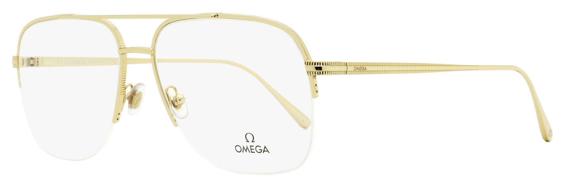 Omega Pilotenbrillen für Herren OM5031 032 Gold 59mm