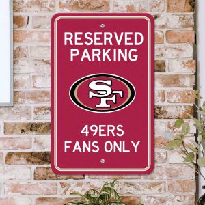 Fanmats san francisco 49ers Team Farbe reserviert Parkschild Dekor 18′′ x 11.5′′ leicht