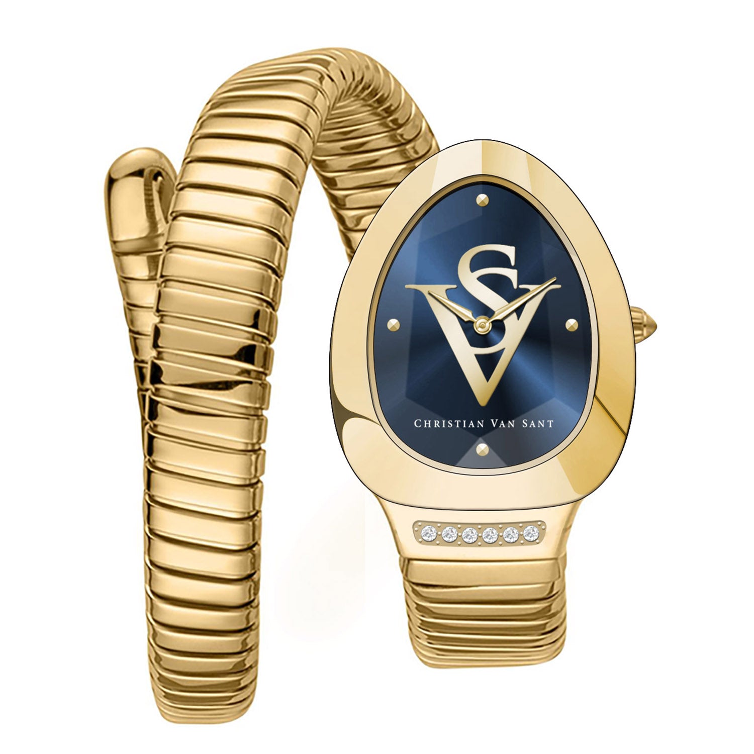 Christian Van Sant Damen Naga Blau Dial Uhr