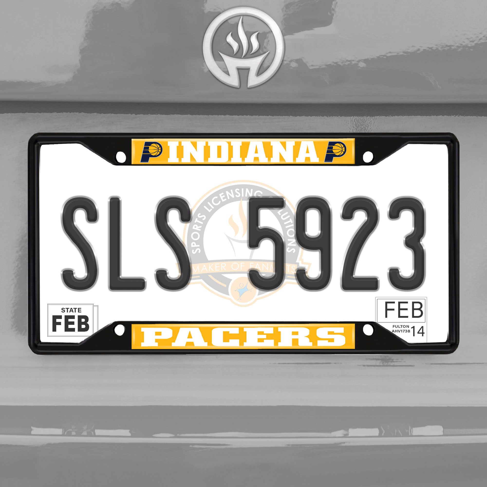 Fanmats Indiana Pacers Metall Nummernschild Rahmen schwarz Finish