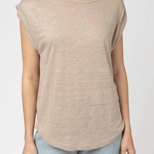 Leinenstrick Top in taupe 7832072814652
