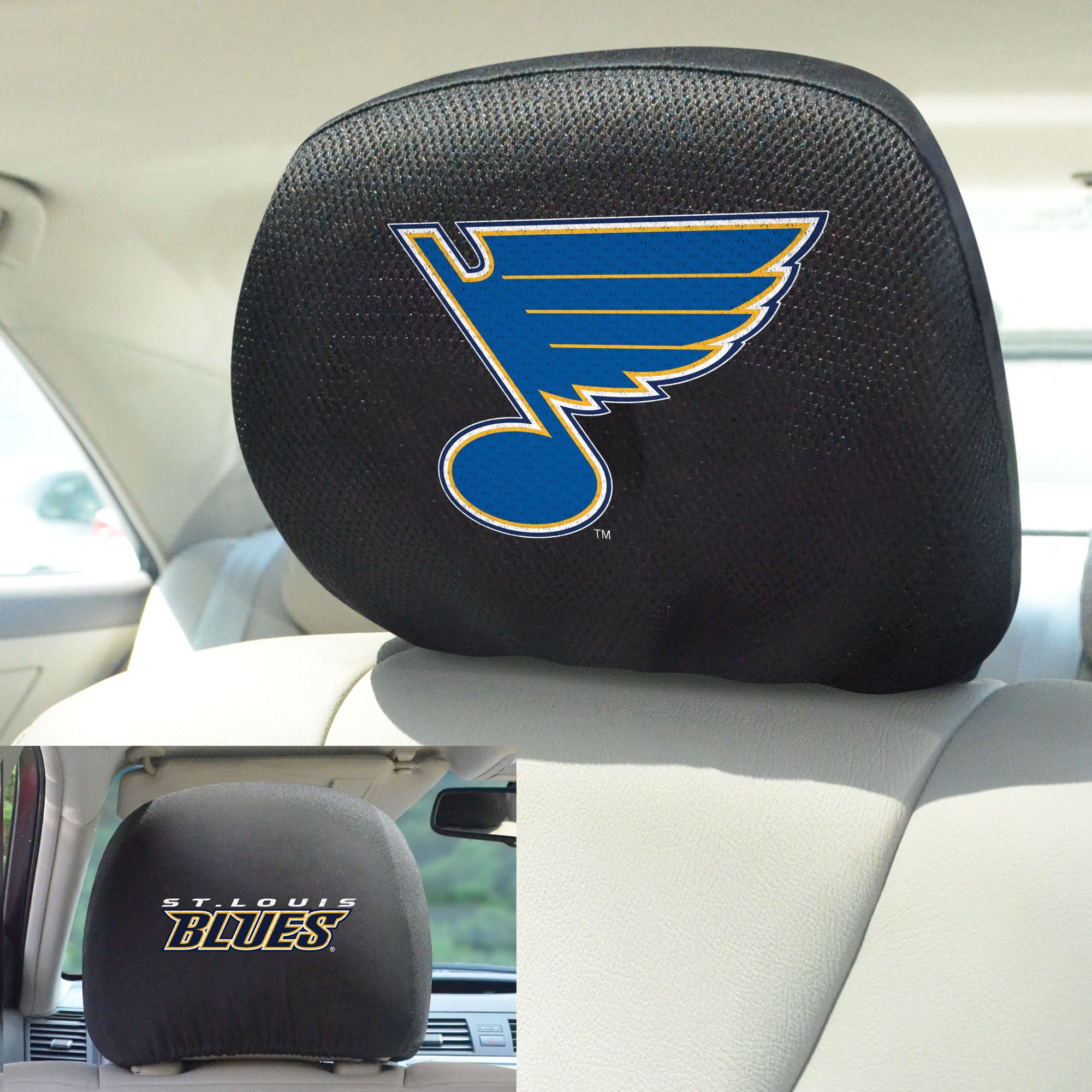 Fanmats St. Louis Blues bestickt Kopf Rest Cover Set – 2 Stück
