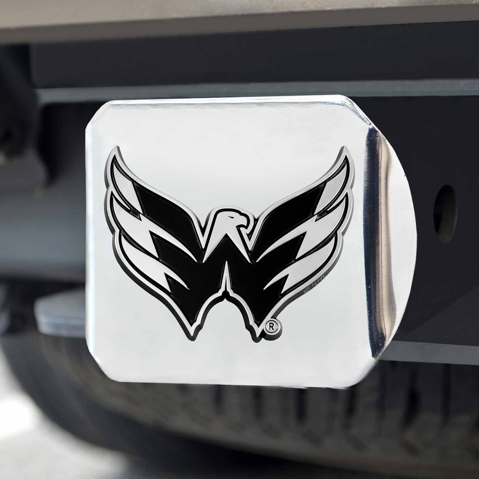 Fanmats Washington Capitals Chrom Metall Hitch Cover mit Chrom Metall 3D Emblem