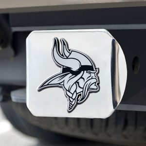 Fanmats minnesota vikings chrom metall hitch Abdeckung mit chrom metall 3D emblem