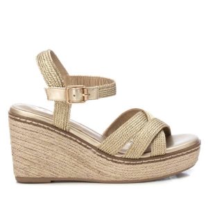 Damen Keil Sandalen in Gold 7703592566844