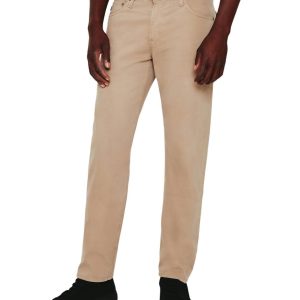 Herren schlanke gerade Bein Hose in Seide Bambus 7803856093244