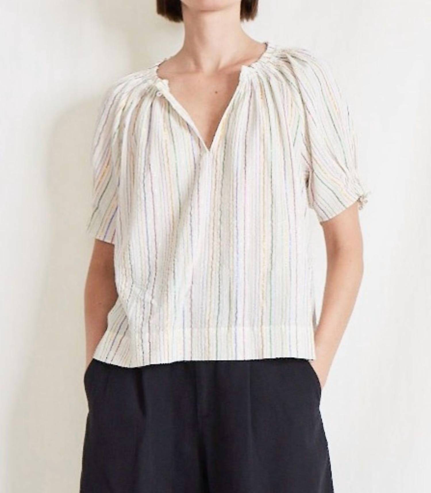Kasin Top in Lurex Streifen