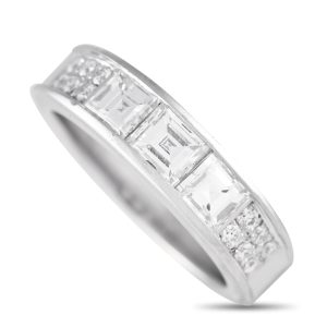 LB Exclusive Platinum 1.36ct Diamond Band Ring -040224 – MF03