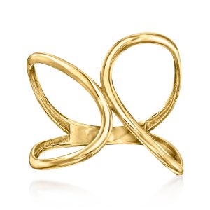 Canaria 10kt Gelbgold Freiform geometrischen Ring