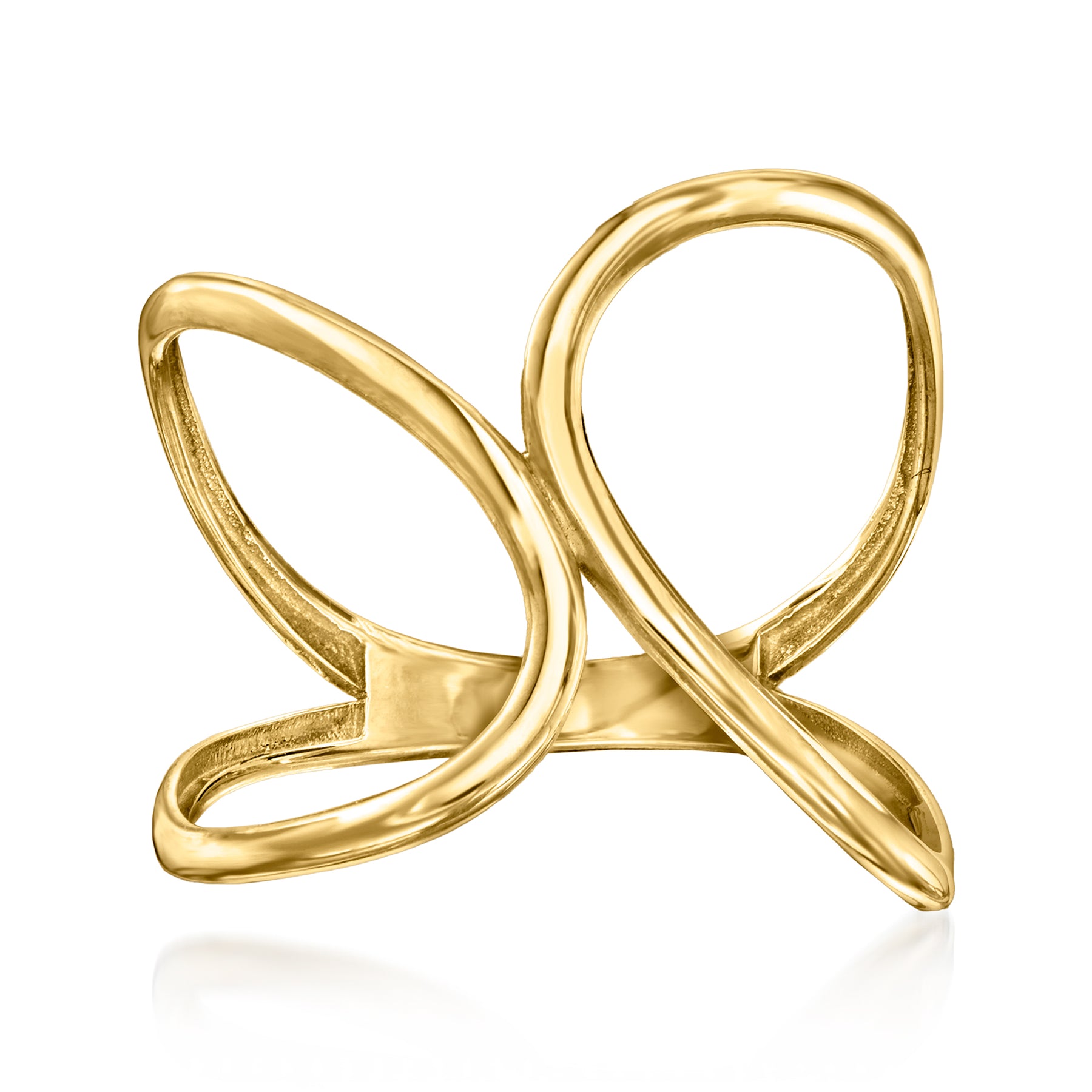 Kanarische 10kt Gelbgold Freeform geometrische Ring
