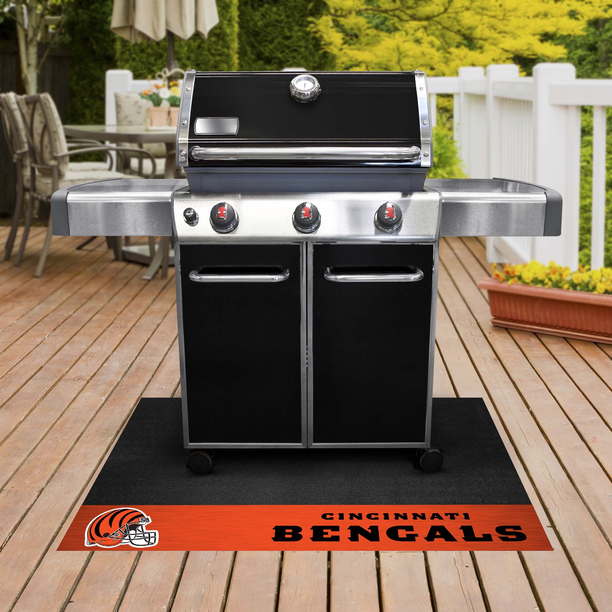 Fanmats Cincinnati Bengals Vinyl Grillmatte – 26′′ x 42′′