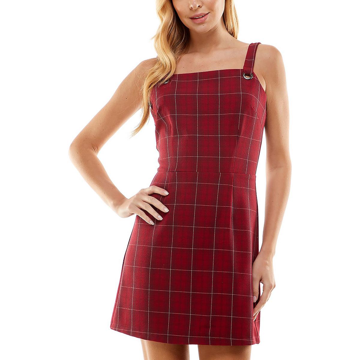 Windowpane Mini Mantel Kleid
