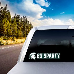 Fanmats Michigan Zustand Spartans 2 Stück Team Slogan Aufkleber Set