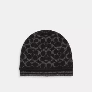 Coach Outlet Signature Metallische Strickmütze 7832585830460