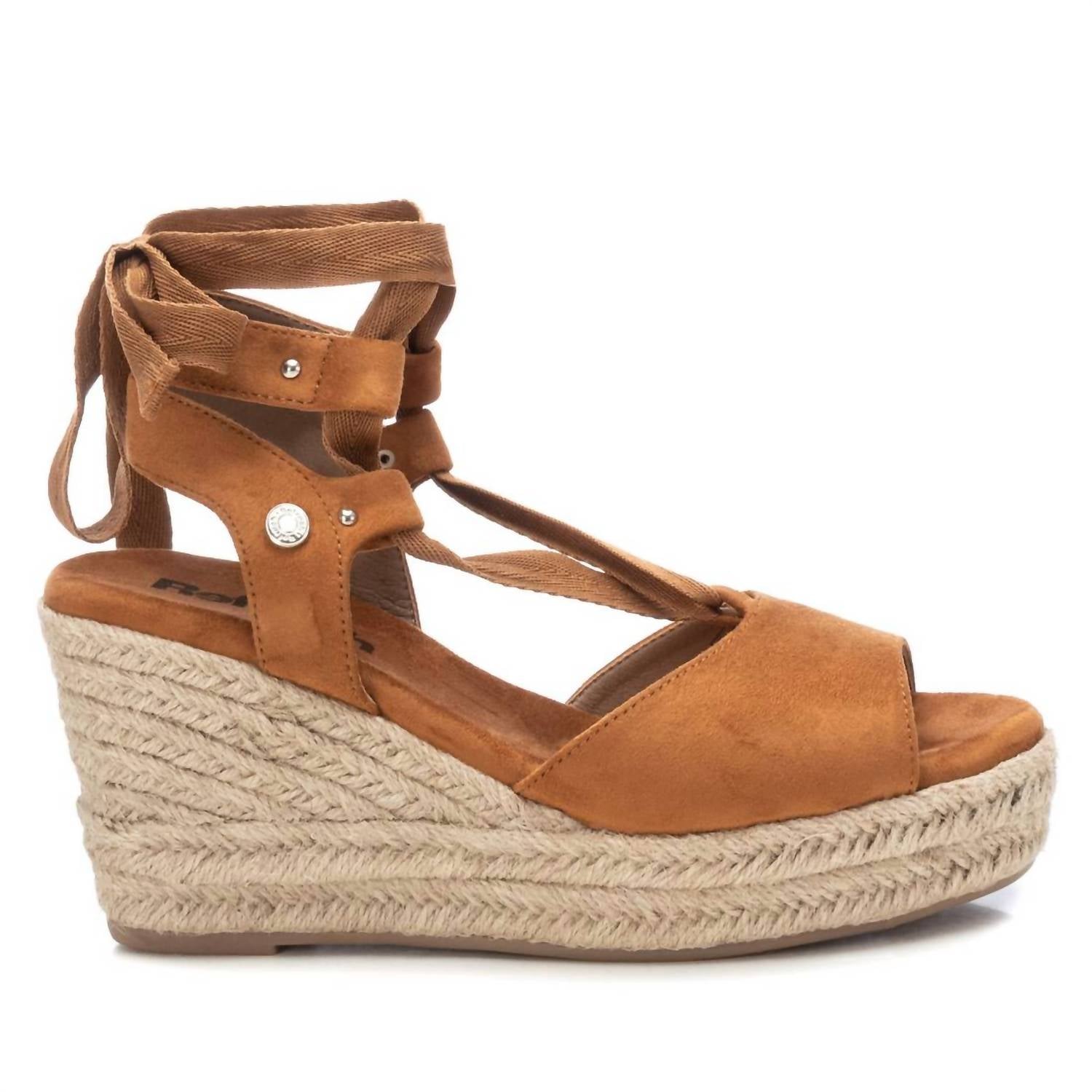 Damen Sandalen in Camel – Keilsandalen