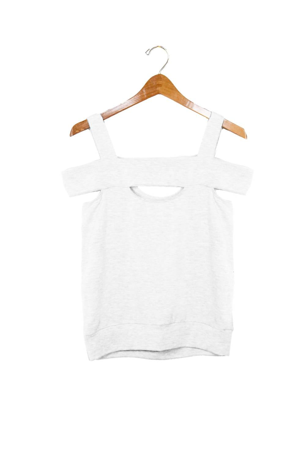 Damen Stella Cut Out Pullover in Weiß