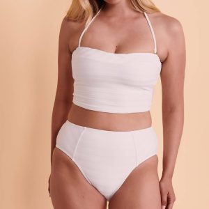Bandeau Bikini Oberteil in Weiß