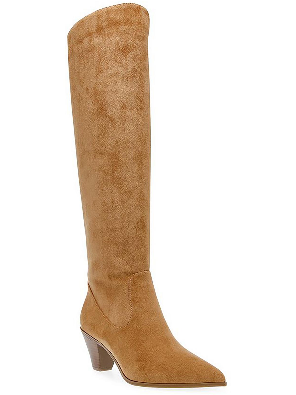 Damen Tall Spitze Zehen Kniehohe Stiefel