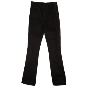 NWT BOTTEGA VENETA schwarz satin streifen baumwolle gerade jeans