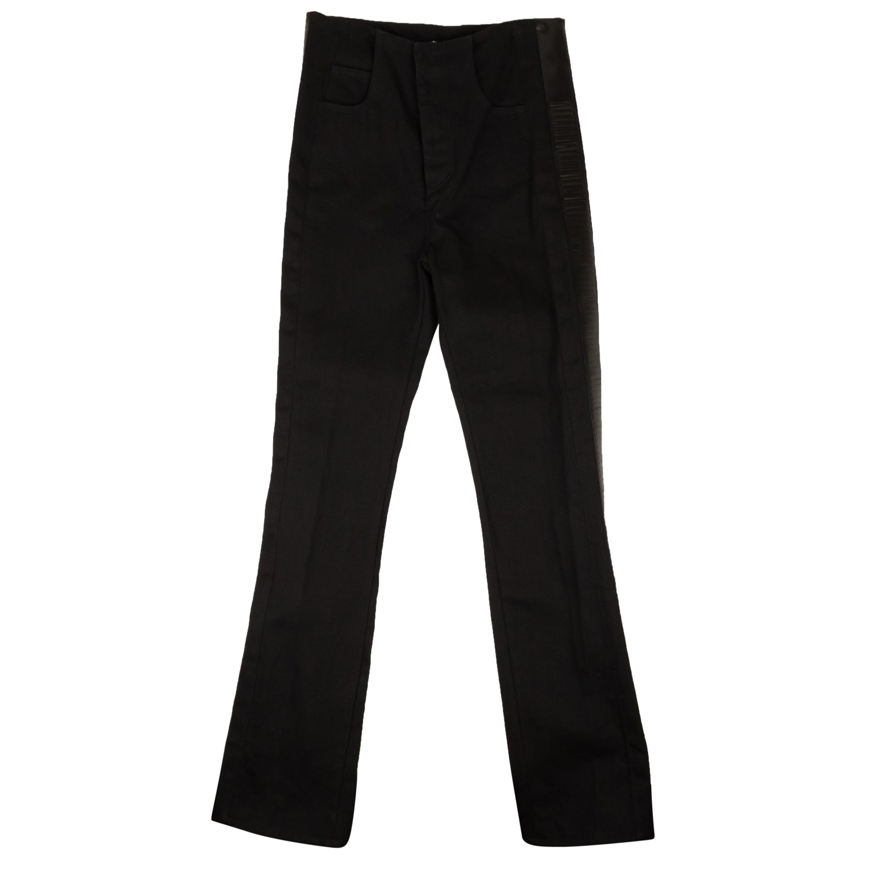 NWT BOTTEGA VENETA Schwarze Jeans aus Baumwolle mit Satinstreifen