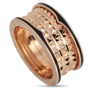 Bvlgari B zero1 Rock 18 Karat Roségold Keramik Vier-Band Ring BV01 -020824