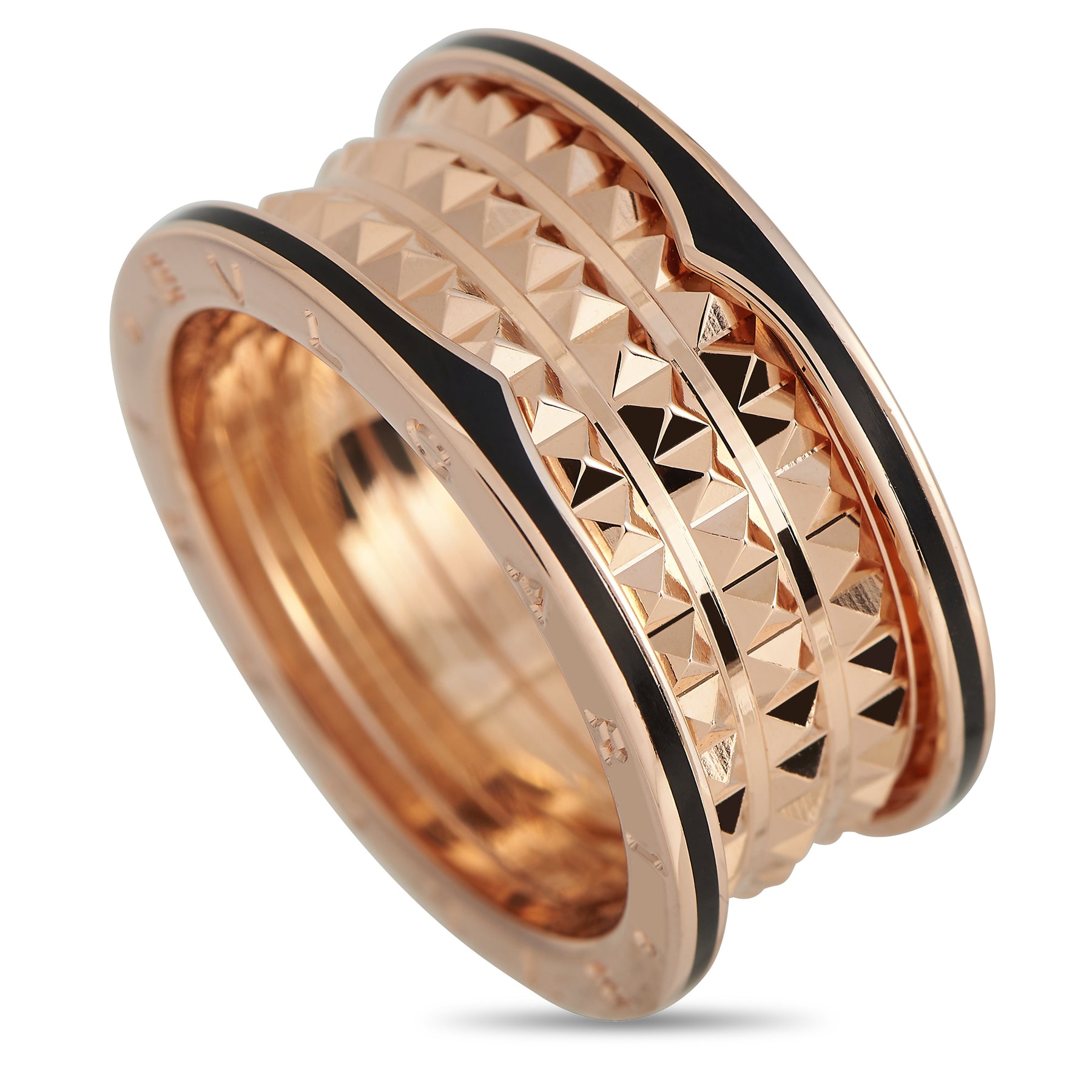 Bvlgari B zero1 Rock 18 Karat Roségold Keramik Vier-Band Ring BV01 -020824