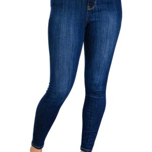Zurück Yoke Skinny Jeans mit Handytasche in Blau
