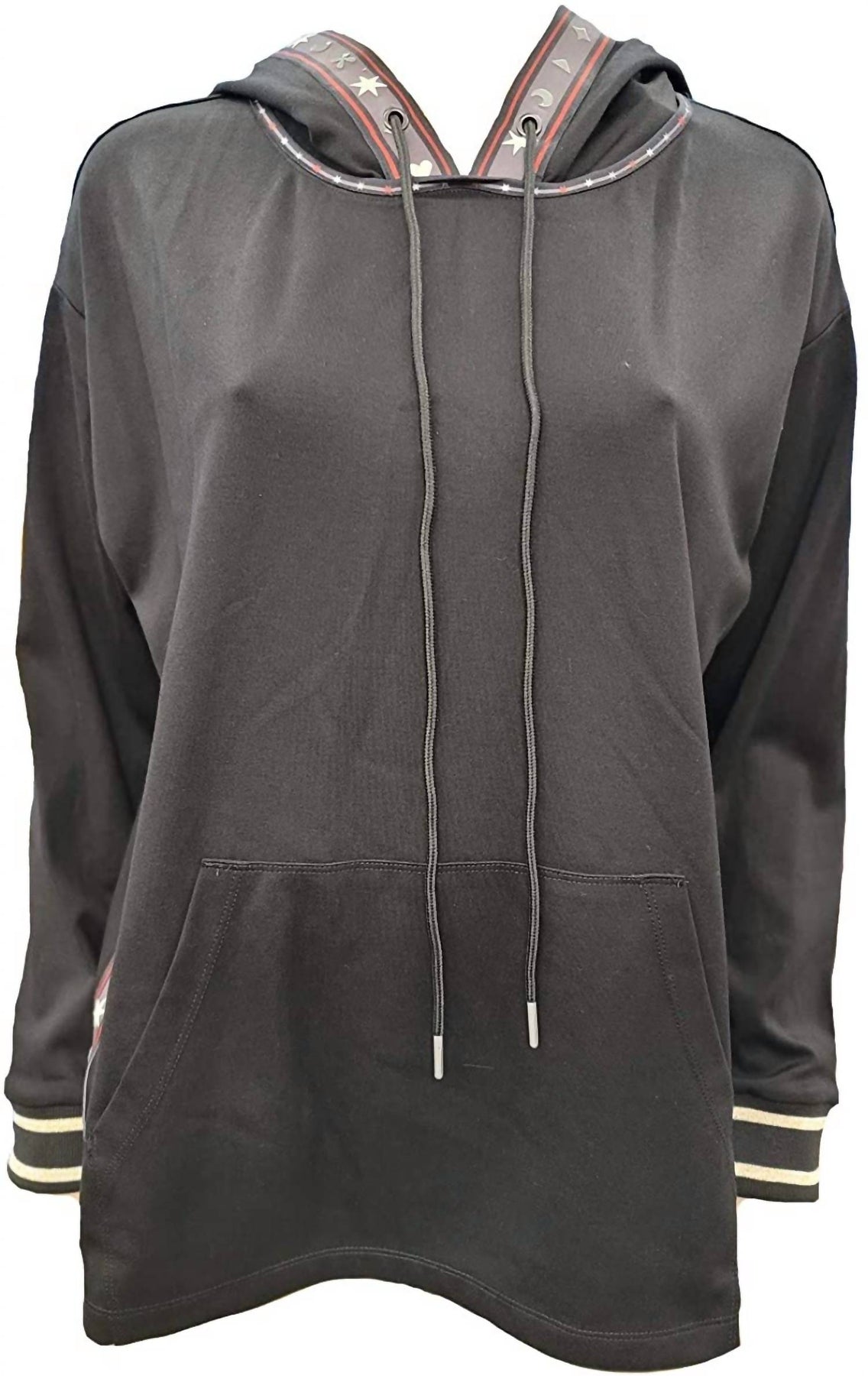 Wiese Pullover Kapuzenpullover in schwarz