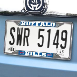 Fanmats Buffalo Bills Chrom Metall Nummernschild Rahmen, 6,25′′ x 12,25′′