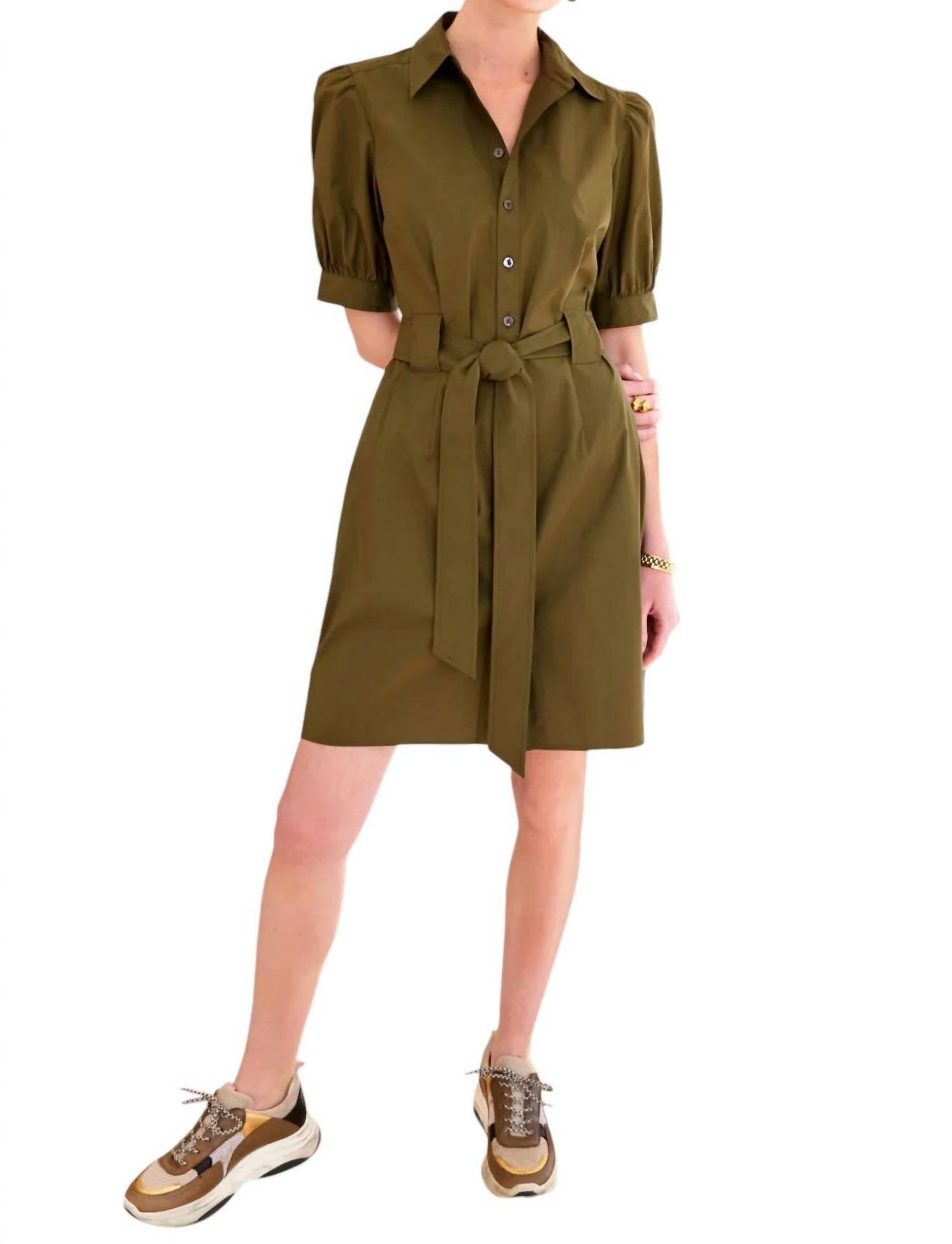 Piper Minikleid in Oliv