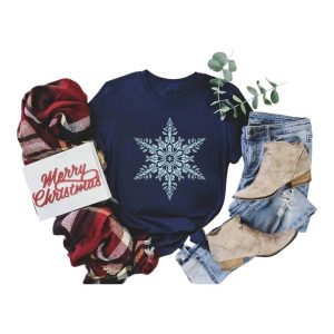 Damen Schneeflocke Tee in Marine 7803910422588