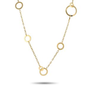 Piaget Besitz 18K Gelbgold lange Halskette G37P7184
