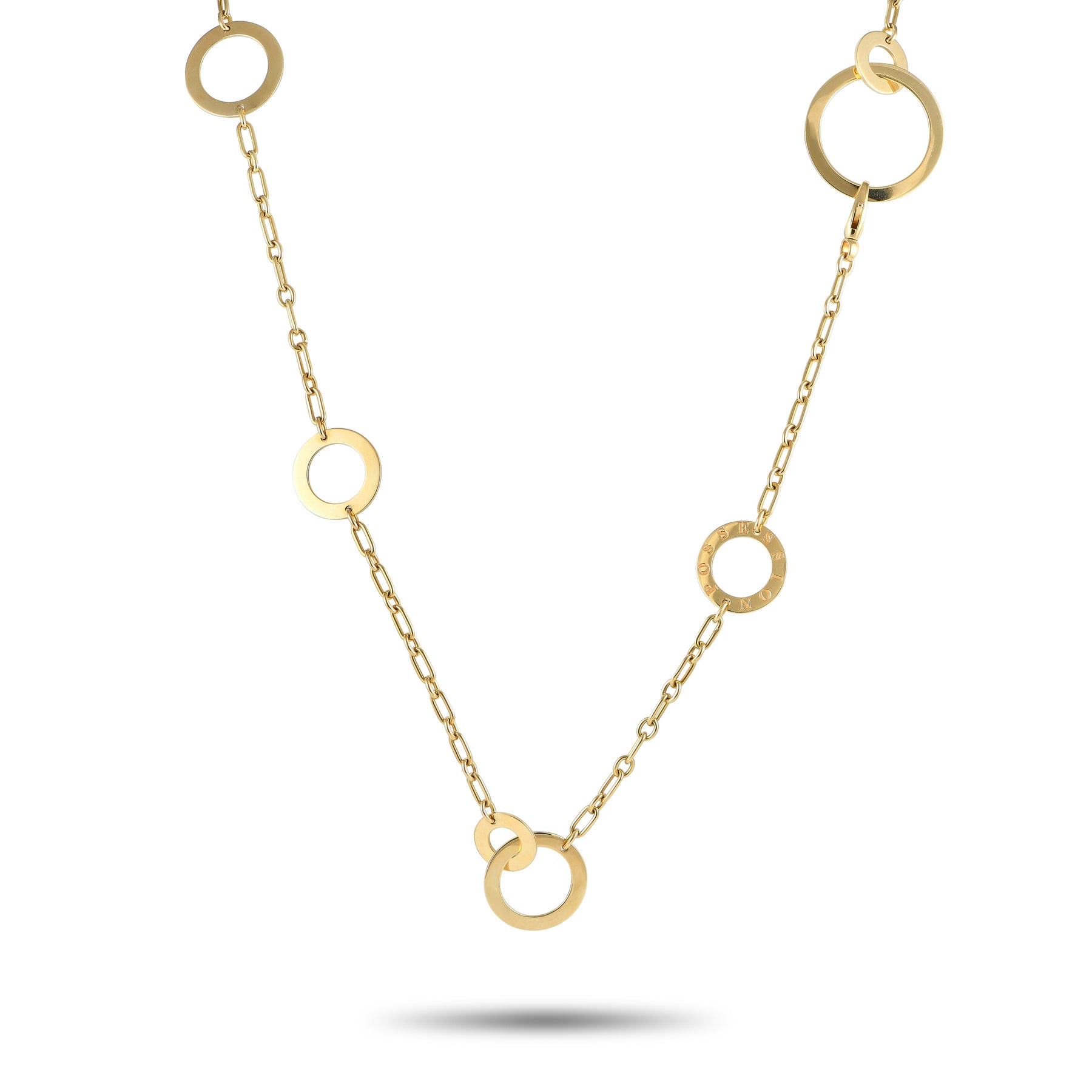 Piaget Besitz 18K Gelbgold lange Halskette G37P7184