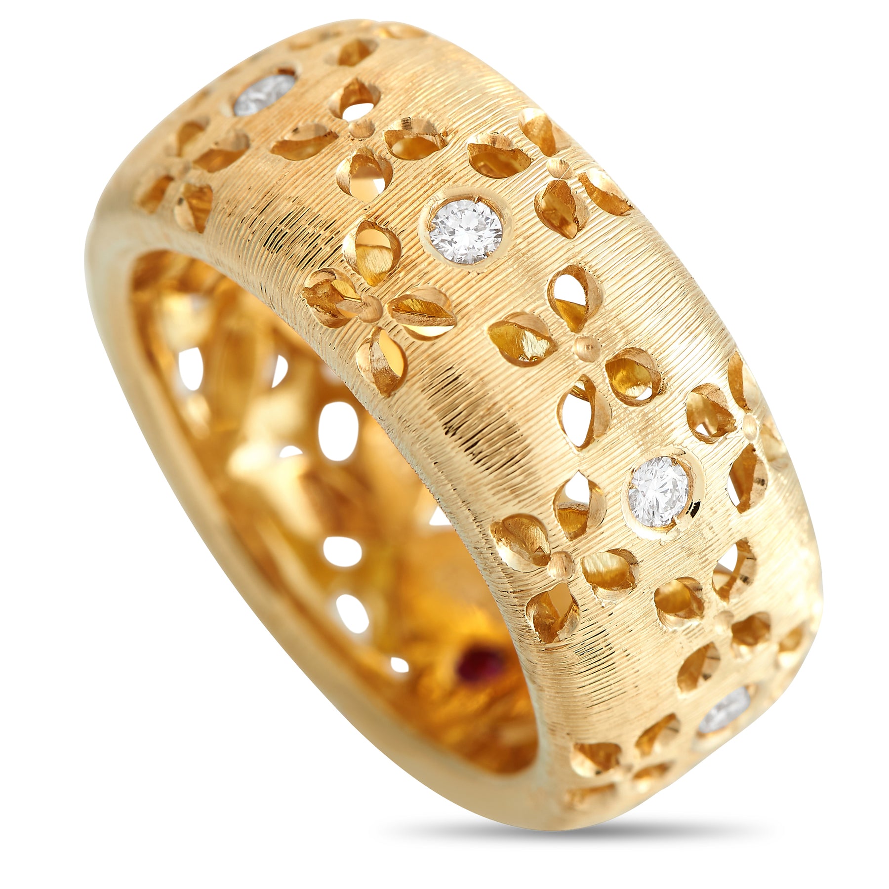 Roberto Münze 18 Karat Gelbgold 0.20ct Diamant Granada Ring RC11 -021424