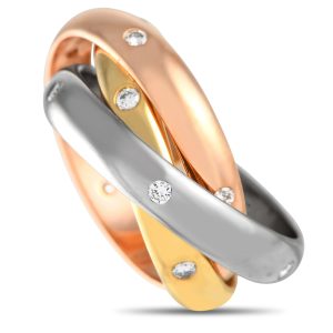 Cartier Constellation 18K Rose, Ring aus weißem und gelbem Gold CA27-012524