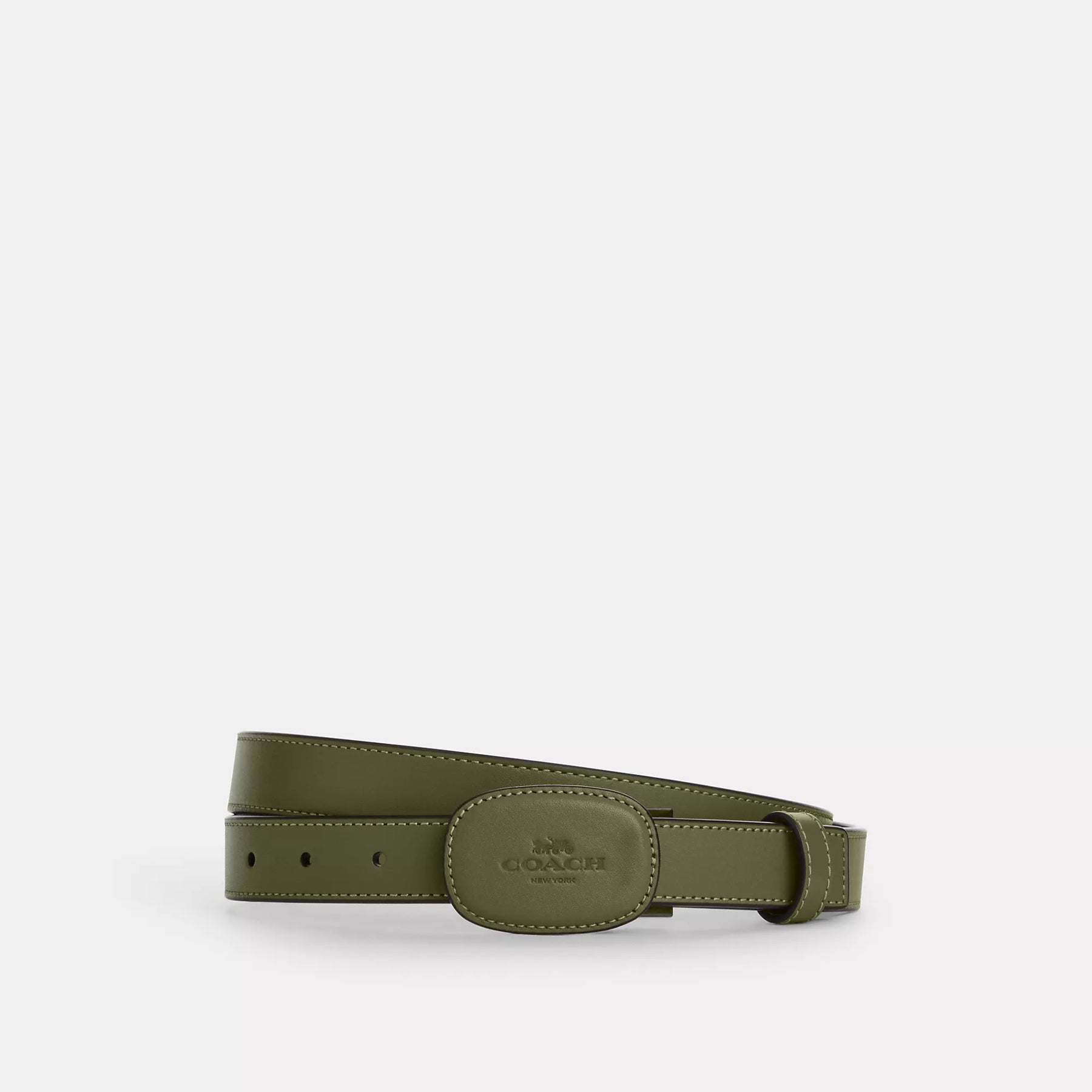 Coach Outlet Plaque Schnalle auf Größe wendbar Eliza Gürtel geschnitten, 25 mm