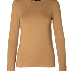 Damen Boot Hals T-Shirt in Kamel 7703568318524
