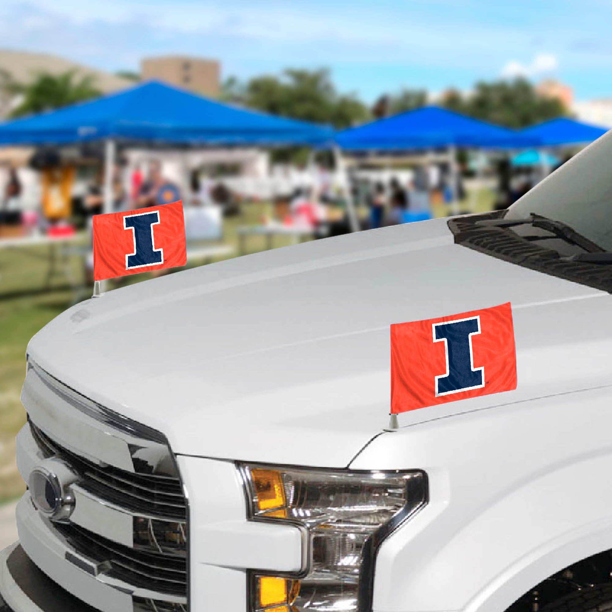 Fanmats Illinois Illini Ambassador Autoflaggen - 2 Packung Mini Autoflaggen, 4 "X 6"