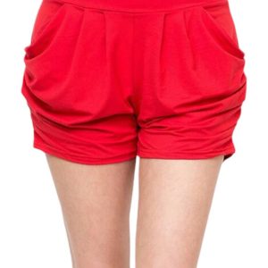 Damen Lounge Shorts mit Taschen in rot 7803904065596