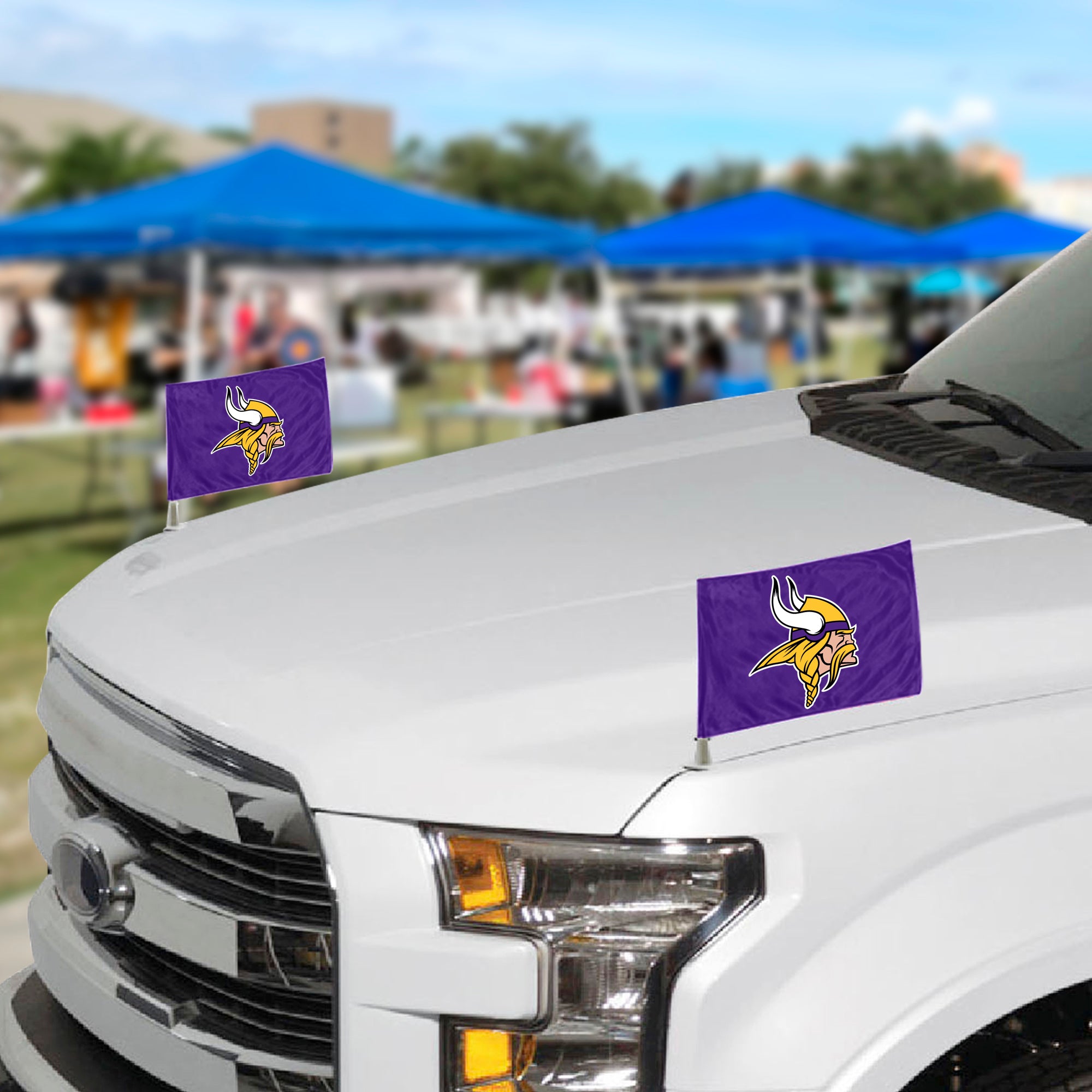 Fanmats Minnesota Vikings Ambassador Autoflaggen - 2 Packung Mini Autoflaggen, 4 "X 6"