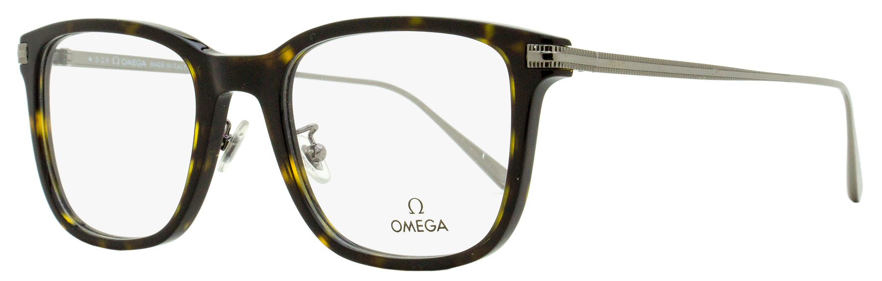 Omega Herren quadratisch Brillen OM5005H 052 Havanna/Palladium 54mm