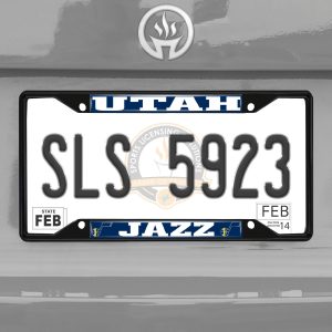 Fanmats Utah Jazz Metal Nummernschild Rahmen schwarz Finish