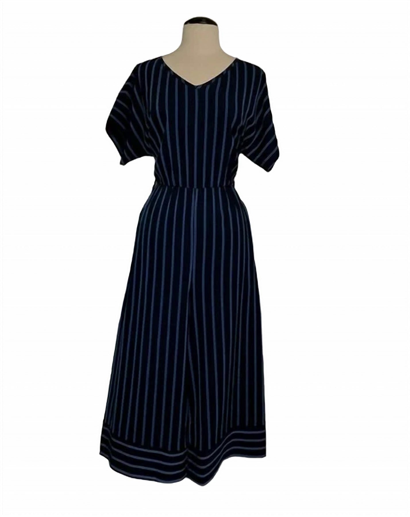 Streifen Jumpsuit in Blau