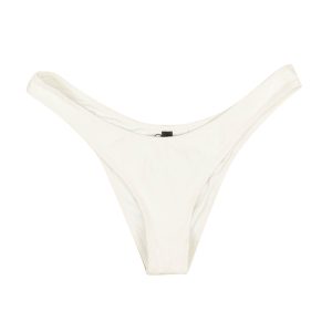 Schwarze und weiße Bikinihosen von Reine Olga Leaf