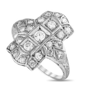 LB Exclusive LB Platinum Anitque 0.60ct Diamond ring -020124 – MF14