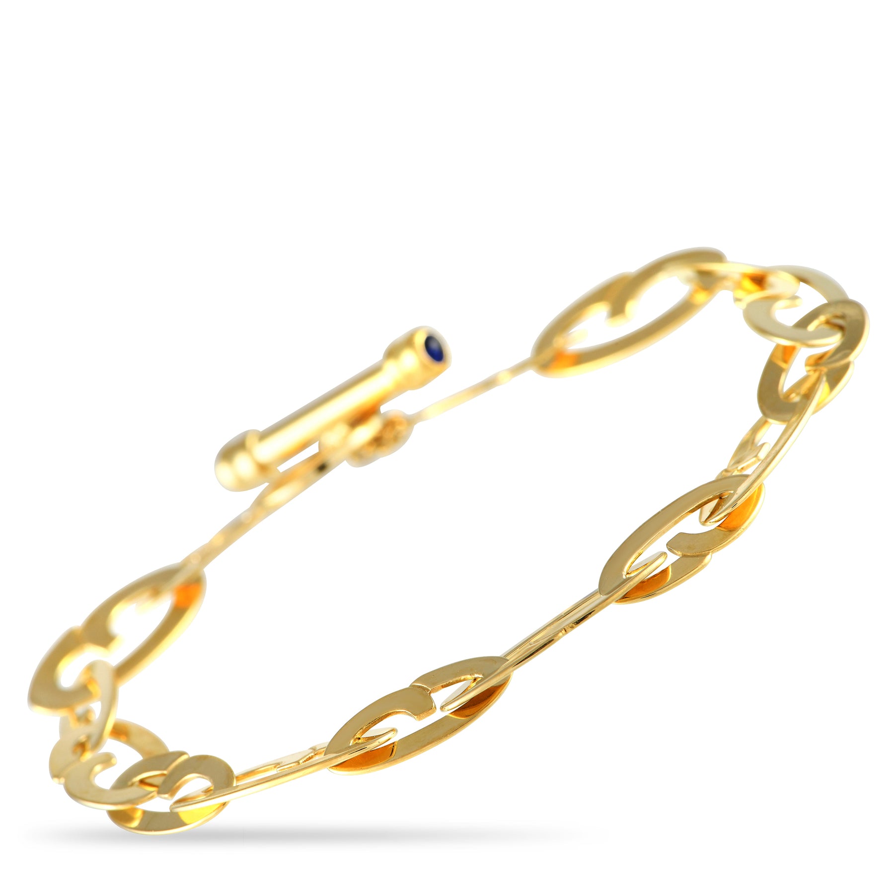 Roberto Münze 18 Karat Gelbgold Chic und Shine Flat Link Toggle Bracele RC10 -021424