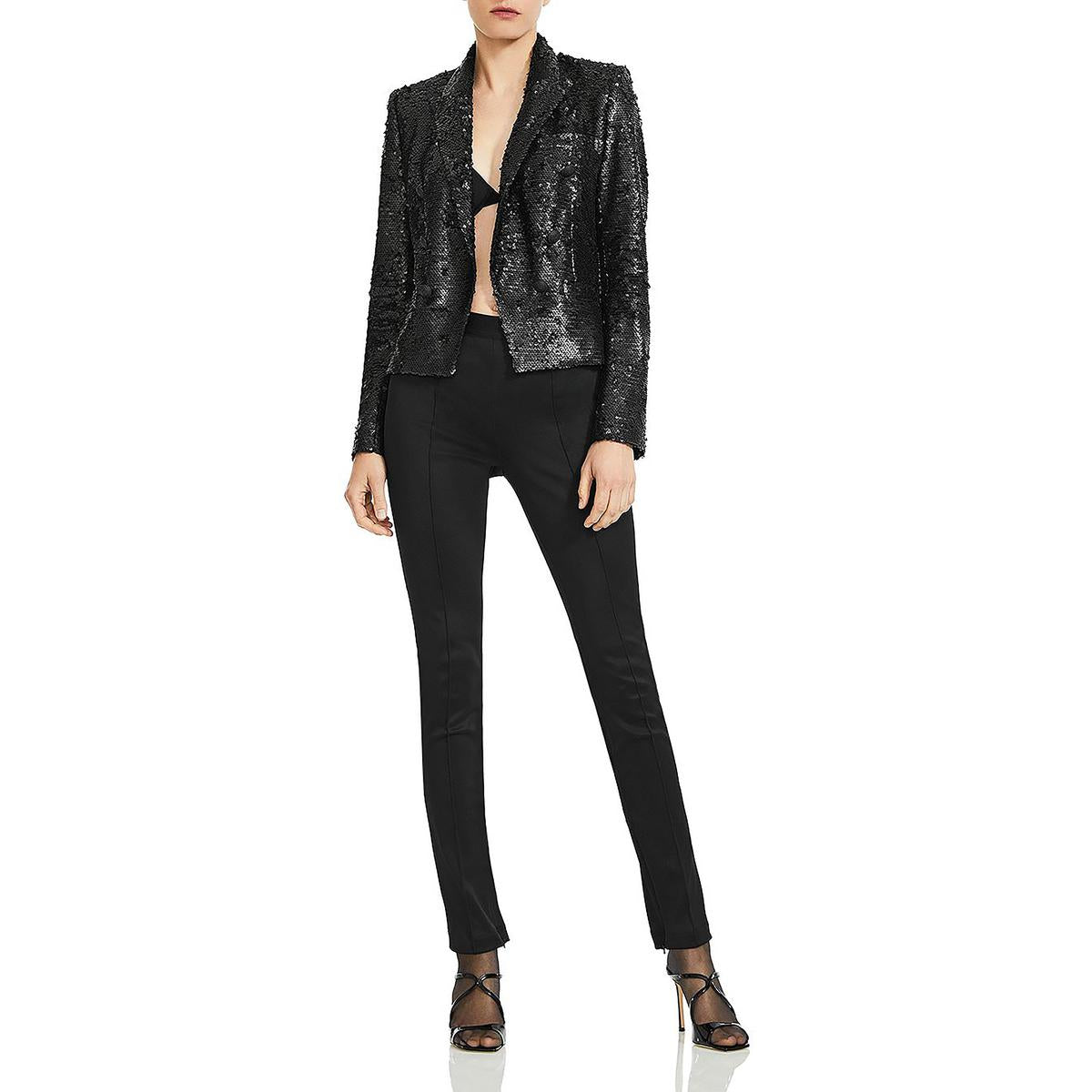 Brooke Pailletten-Blazer mit offener Vorderseite