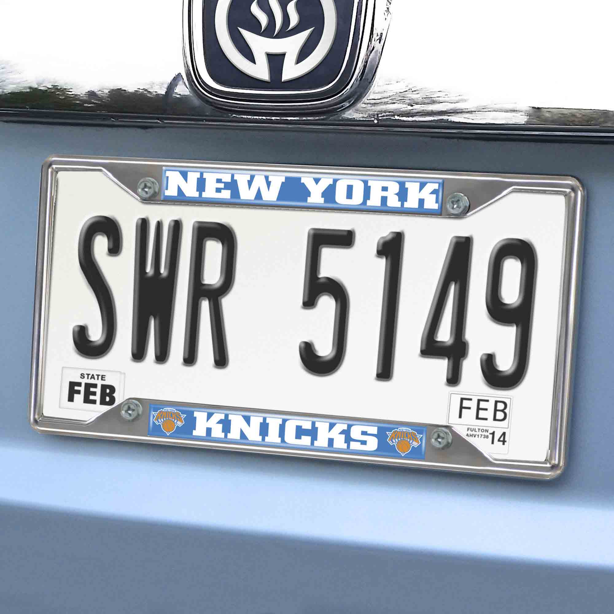 Fanmats New York Knicks Chrom Metall Nummernschild Rahmen, 6,25′′ x 12,25′′