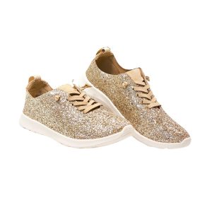 Damen Mayo Glitzer Sneaker in Gold 7803920351292